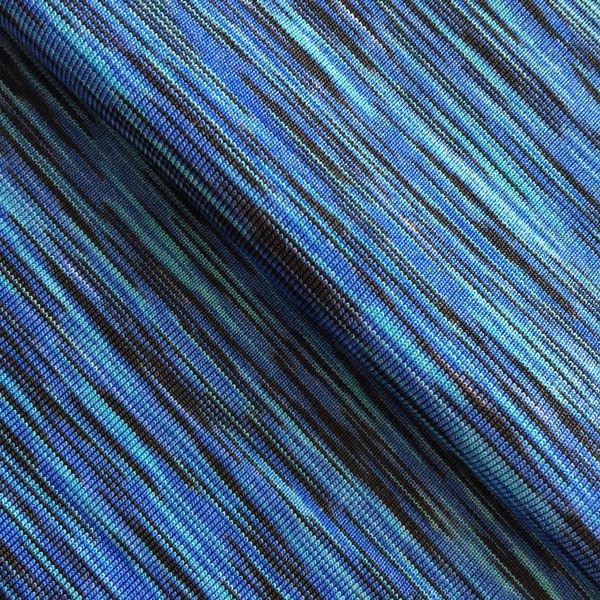 Space Dye Print Spandex (Blue/Multi)